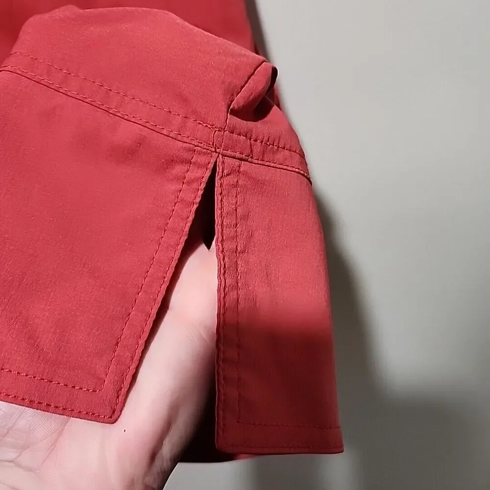 Prana Cropped Drawstring Pants in Brick Red - Picture 5 of 14
